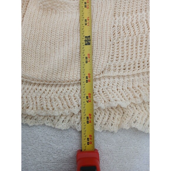 RALPH LAUREN Womens Cardigan Sweater L 100% Linen Creme Button Down  Bohemian - Picture 11 of 16